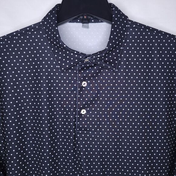 Peter Millar Other - Peter Millar Summer Comfort Polo Shirt Mens XL Black Polka Dot Golf